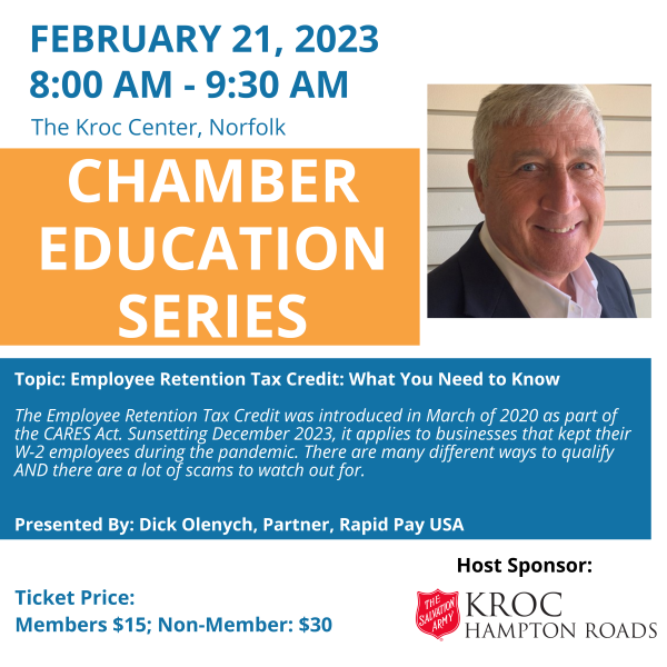 Chamber Education Series: Employee Retention Tax Credit-What You Need to Know
