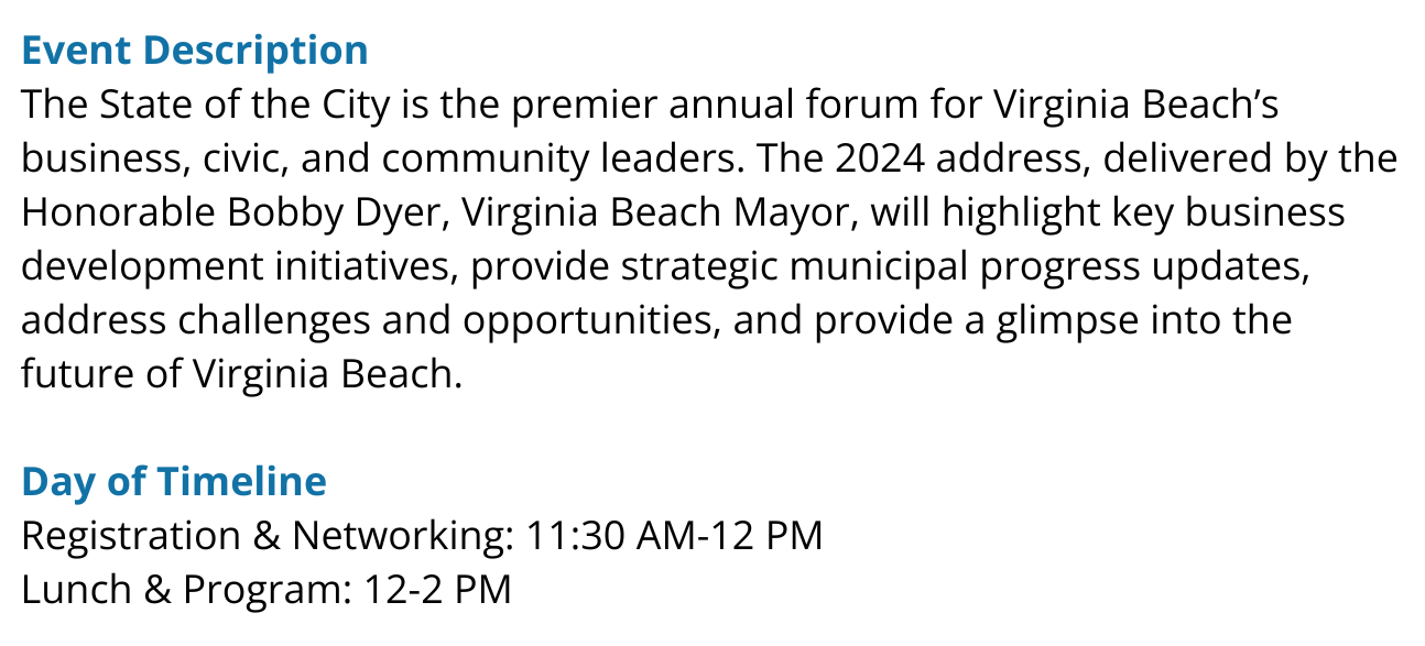 Virginia Beach State of the City 2024