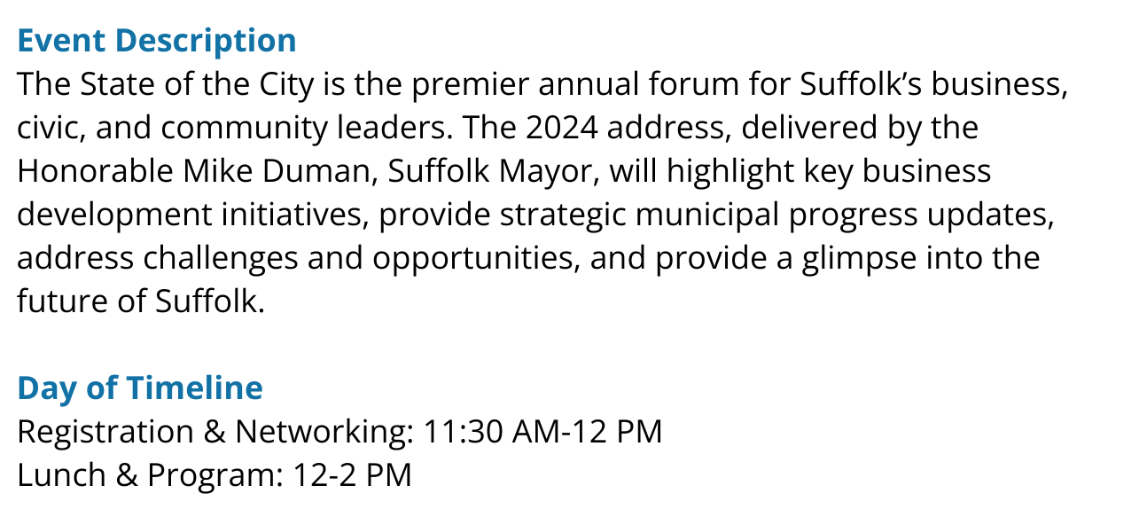 Suffolk State of the City 2024